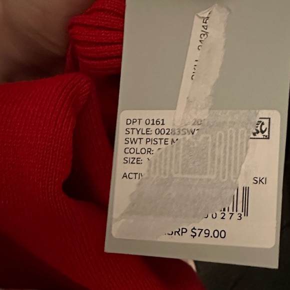 ANTONIO MELANI Red and White Après Turtleneck Sweater - Picture 7 of 7